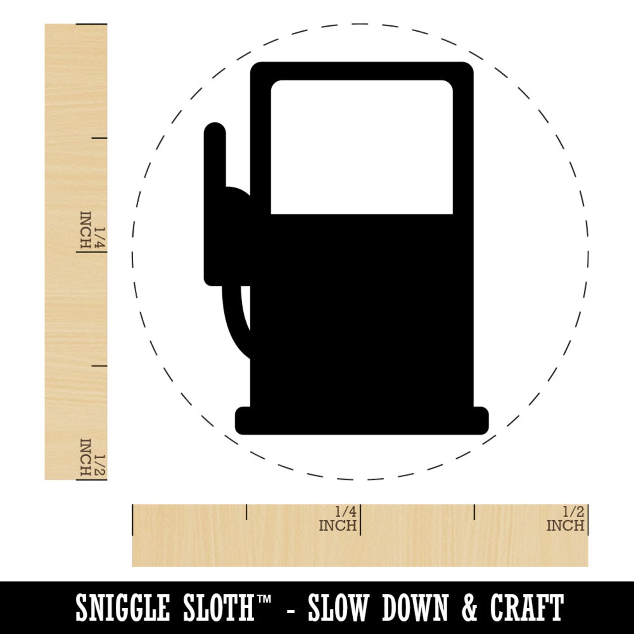Gas Station Pump Self-Inking Rubber Stamp for Stamping Crafting Planners
